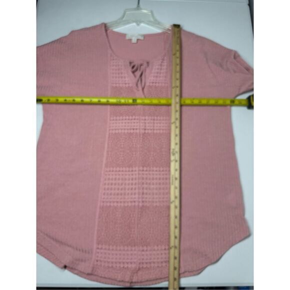 Weekend Suzanne Betro Women’s Bohemian Knit Pink Peach Sweater Size 1X - Picture 7 of 11